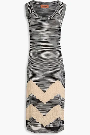 Missoni Space-dyed crochet and pointelle-knit dress - - IT 36