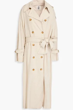 By Malene Birger Alanise slub woven trench coat - Neutral - DE 32