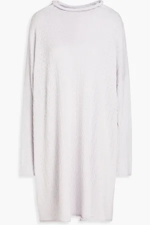 ‎Eskandar‎ Pointelle-knit cotton, cashmere and silk-blend sweater - Purple - ONESIZE