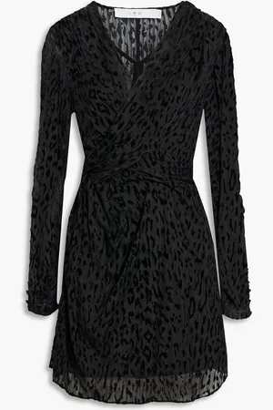 IRO Layana wrap-effect devoré silk-chiffon mini dress - - FR 34