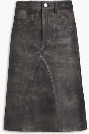Marant Etoile Fiali leather skirt - Gray - FR 34