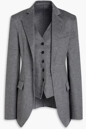 Peter Do Layered wool and cashmere-blend felt blazer - - FR 34
