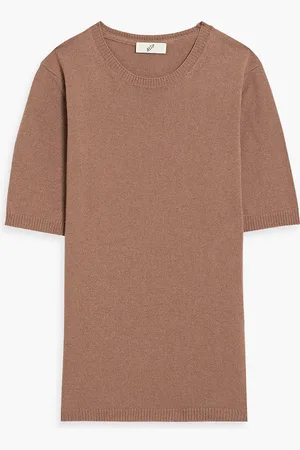 BITE Cashmere and wool-blend top - Brown - L