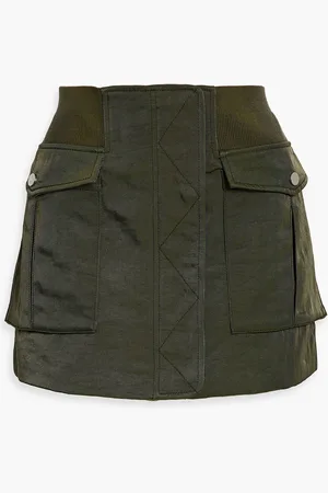 DION LEE Twill mini skirt - Green - UK 10