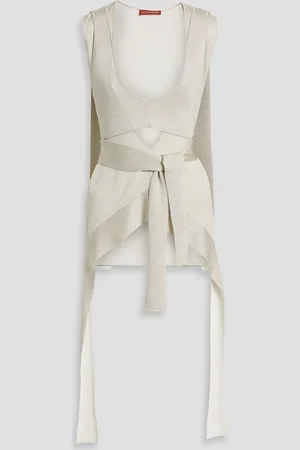 Altuzarra Layered metallic knitted top - White - M