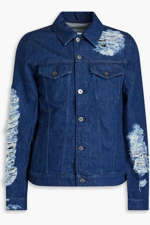 J.W.Anderson Distressed denim jacket - Blue - S