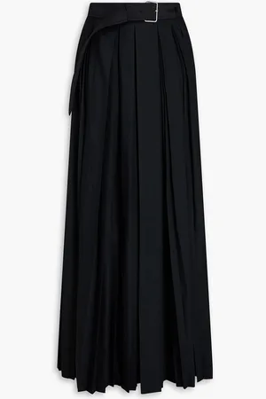 Peter Do Belted pleated sateen maxi skirt - - FR 38