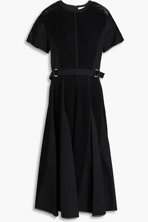 3.1 Phillip Lim Belted lace-paneled poplin midi dress - - US 2