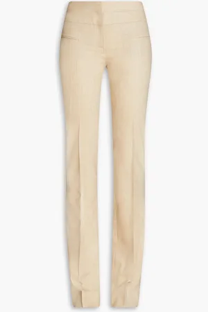 Altuzarra Enoki slub wool-blend twill flared pants - Neutral - FR 34