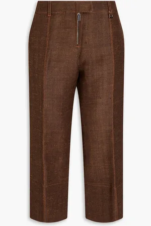 Jacquemus Le Pantalon Areia cropped jute-blend canvas straight-leg pants - - FR 32