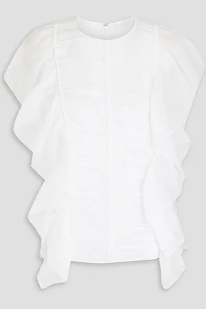 Chloé Ruffled ramie blouse - - FR 38
