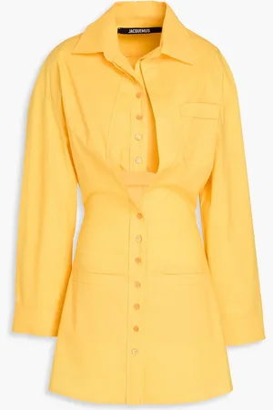 Jacquemus Baunhilha layered stretch-cotton poplin mini shirt dress - - FR 34