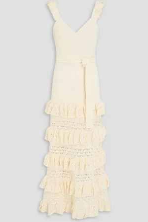 ZIMMERMANN Tiered crocheted cotton maxi dress - White - 0