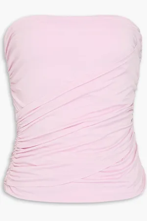MAGDA BUTRYM Strapless ruched stretch-jersey top - Pink - FR 38