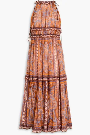 ZIMMERMANN Printed silk-crepon midi dress - - 00