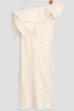 Jacquemus La Jupe ruffled embellished cotton maxi skirt - White - FR 34
