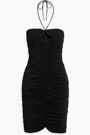 MAGDA BUTRYM Ruched cutout stretch-jersey halterneck mini dress - - FR 38