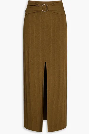 Nanushka Muyta ring embellished ribbed cotton-blend midi skirt - - M