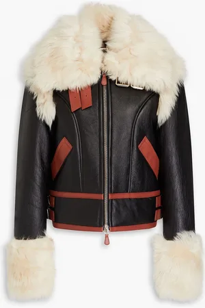 Chloé Cropped shearling jacket - - FR 38