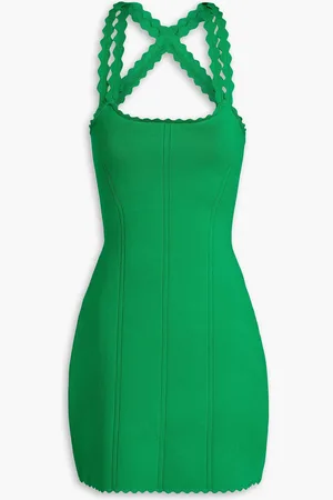 Victoria Beckham Scalloped ponte mini dress - - 3