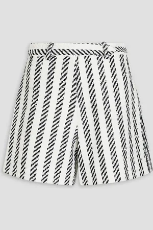 Oscar de la Renta Herringbone bouclé-tweed shorts - - US 0