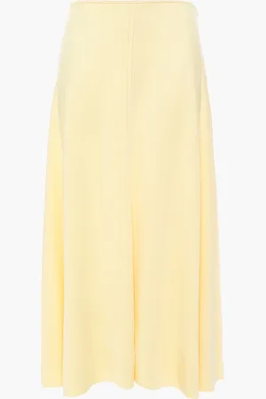 Acne Studios Iphy fluted stretch-jersey midi skirt - Yellow - XS