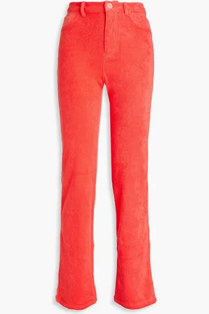 Maisie Wilen Mockumentary cotton-blend terry bootcut pants - Orange - S