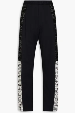 Missoni Crochet-knit paneled space-dyed jersey trousers - - IT 50