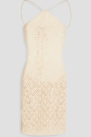 Savannah Morrow Jamaica crocheted Pima cotton halterneck mini dress - White - M