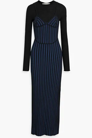 DION LEE Layered ribbed wool-blend maxi dress - - UK 6