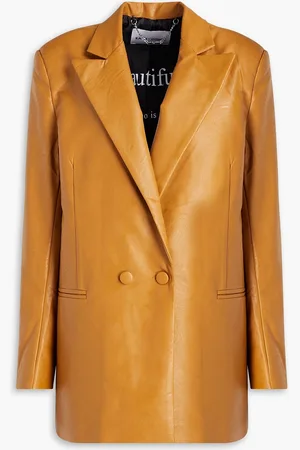 Each x Other Double-breasted faux leather blazer - Brown - S