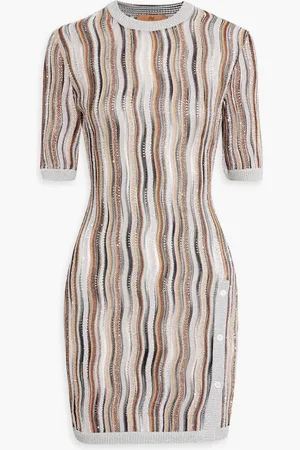 Missoni Embellished metallic crochet-knit mini dress - - IT 44