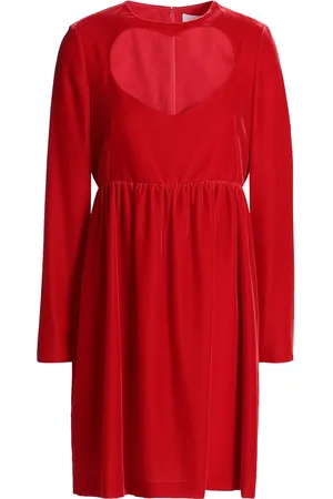 Chloé Cutout velvet mini dress - Red - FR 36