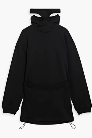 DION LEE Oversized layered French cotton-terry hoodie - - UK 8