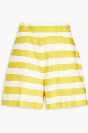 Oscar de la Renta Striped cotton-blend shorts - - US 10