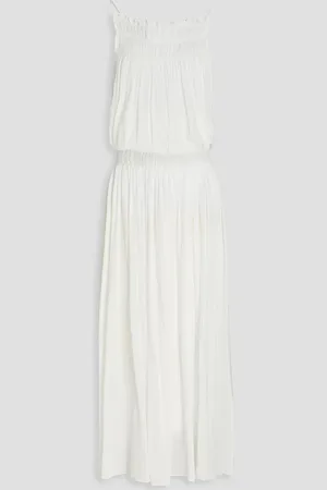 Three Graces London Gisella crinkled cotton-gauze maxi dress - - UK 10