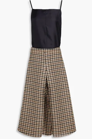 Maison Margiela Checked wool and silk-twill jumpsuit - - IT 38