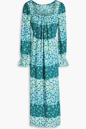 Baum und Pferdgarten Asayo printed color-block crepe midi dress - - DE 38