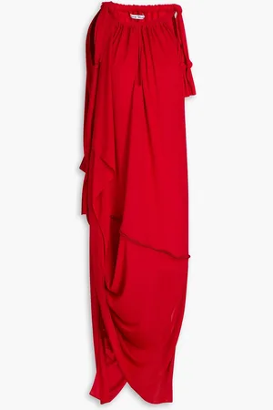 Acne Studios Asymmetric draped jersey midi dress - - XS