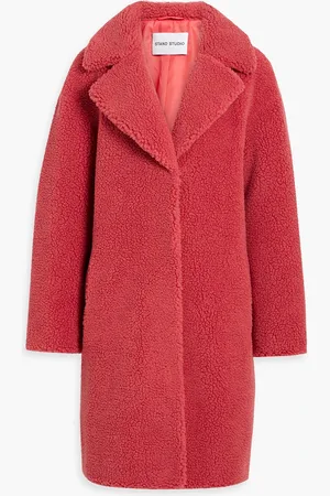 Stand Studio Camille faux shearling coat - Orange - FR 44