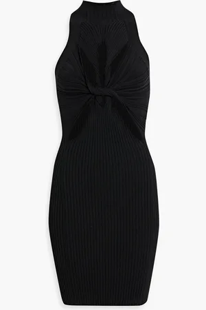 DION LEE Cutout ribbed cotton-blend mini dress - - UK 12