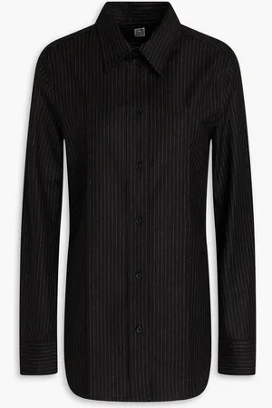 Totême Pinstriped twill shirt - - FR 34