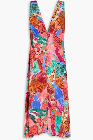 Farm Rio Printed crepe midi dress - - XL
