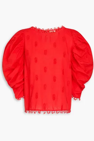 Farm Rio Embroidered cotton blouse - - L