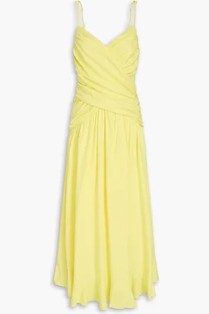 Farm Rio Ruched linen-blend maxi dress - - XL