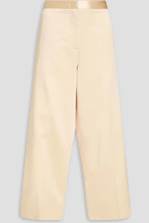 Fabiana Filippi Duchesse-satin wide-leg pants - White - IT 40