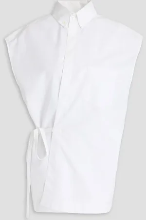 Fabiana Filippi Cotton-poplin wrap top - - IT 42