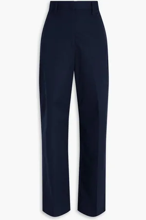 Fabiana Filippi Cotton-poplin wide-leg pants - Blue - IT 42