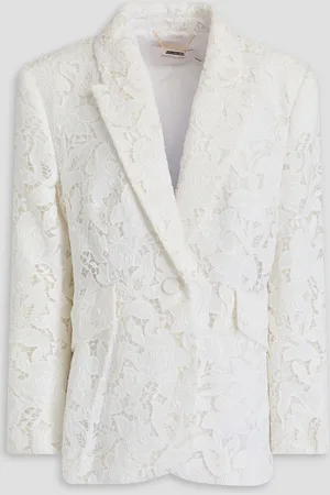ZIMMERMANN Corded lace linen and silk-blend blazer - White - 3