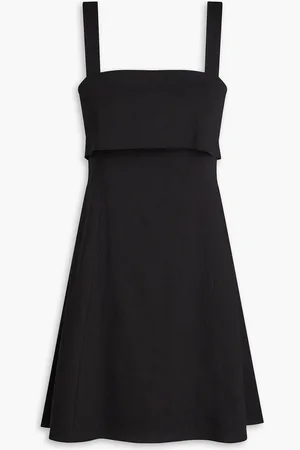 THEORY Draped linen-blend mini dress - - US 0